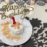 離乳食お祝いケーキ♡スポンジ生クリーム不使用！